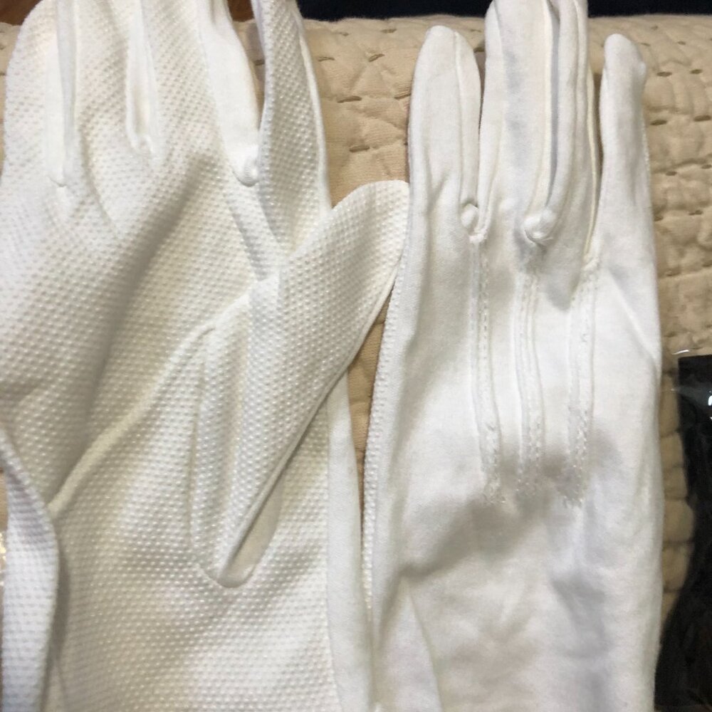 Waiter/Waitress White Serving Gloves and Bowties